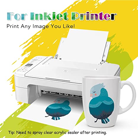 Clear Waterslide Decal for Inkjet Printer 10 Sheets