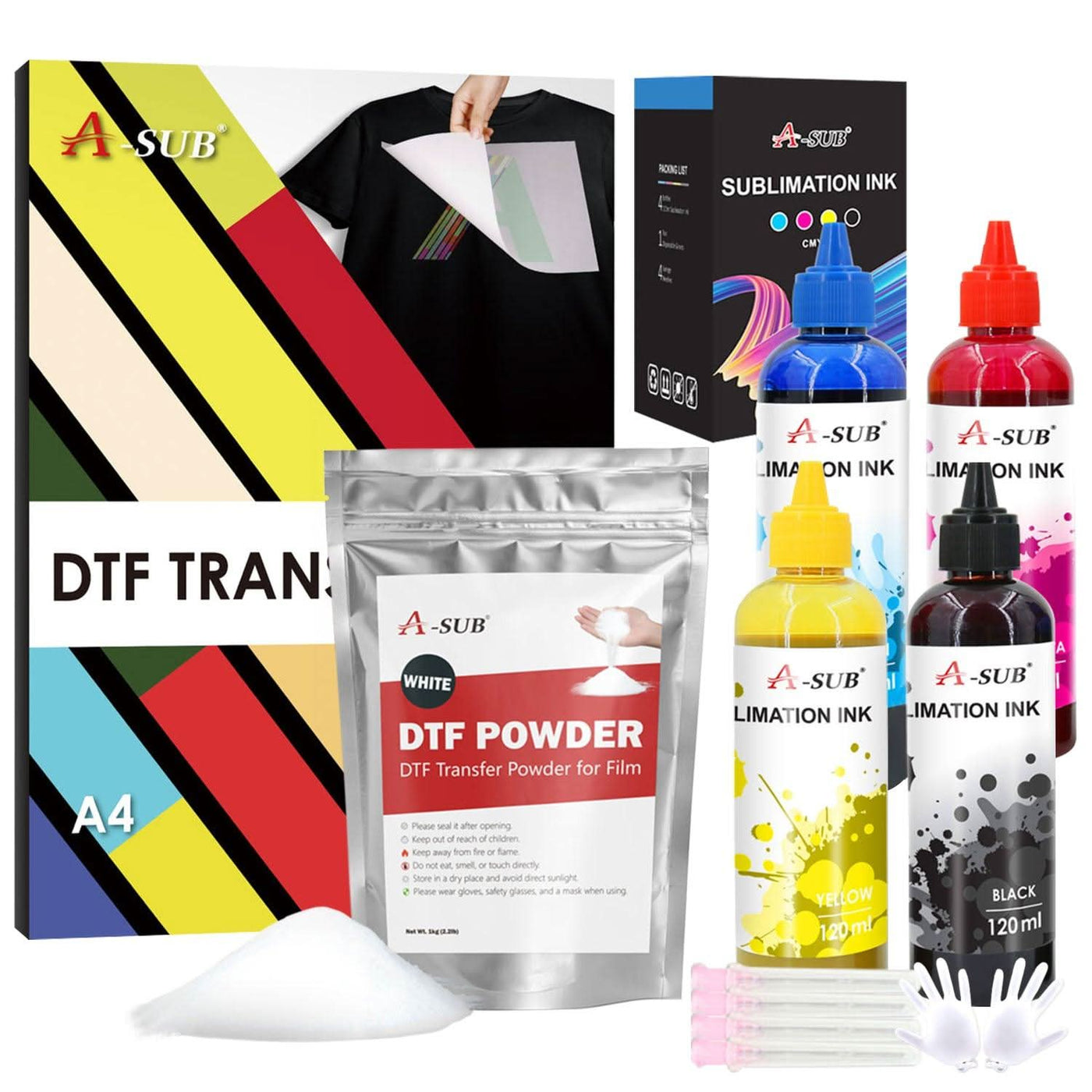 Dtf Ink Kit A-SUB DTF Kit for Beginners - All-in-One Printing Solution