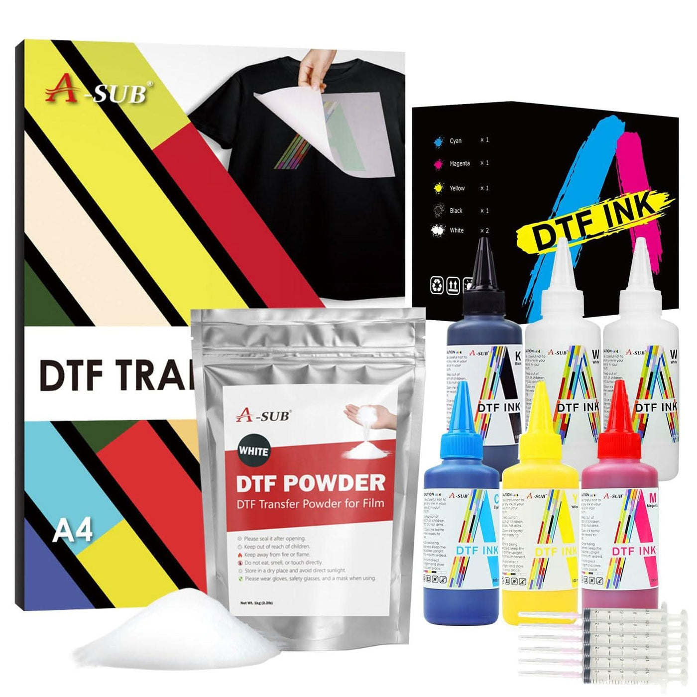 Dtf Ink Kit A-SUB DTF Kit for Beginners - All-in-One Printing Solution