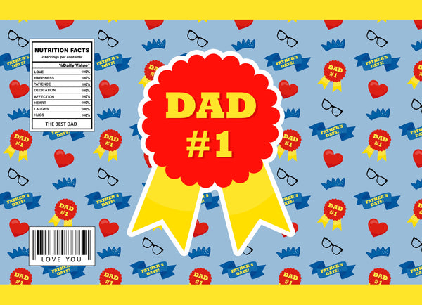 Dad #1  Chip Bag Template
