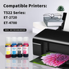 Dye Ink Bottle Replacement with EPSON Printer (B/C/Y/M)  ET-2720 ET-4700 280ml