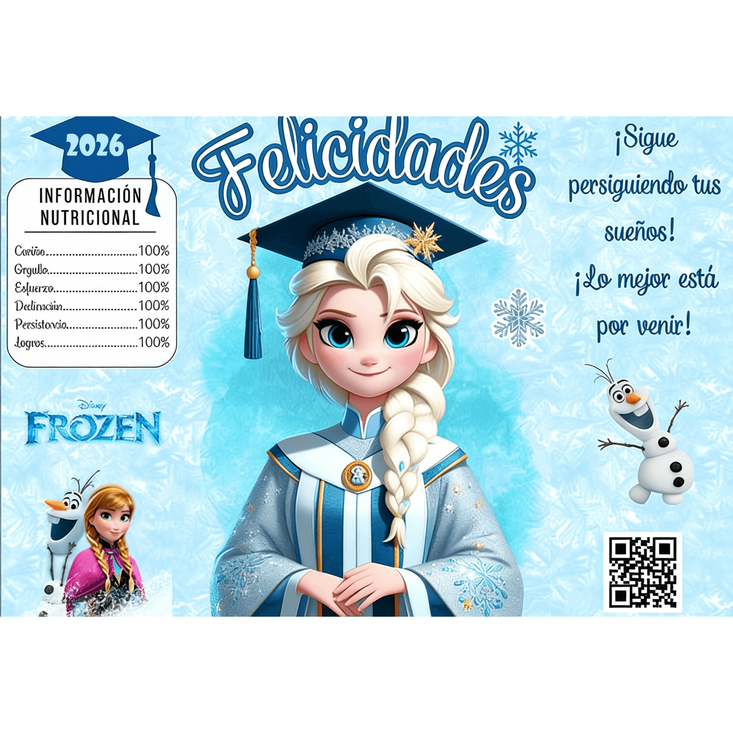 Princess Elsa Chip Bag Template