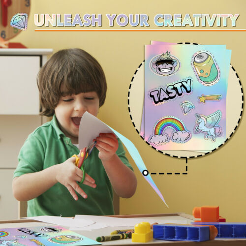 Holographic Vinyl Sticker Paper for Inkjet Printers 8.5x11 Inches