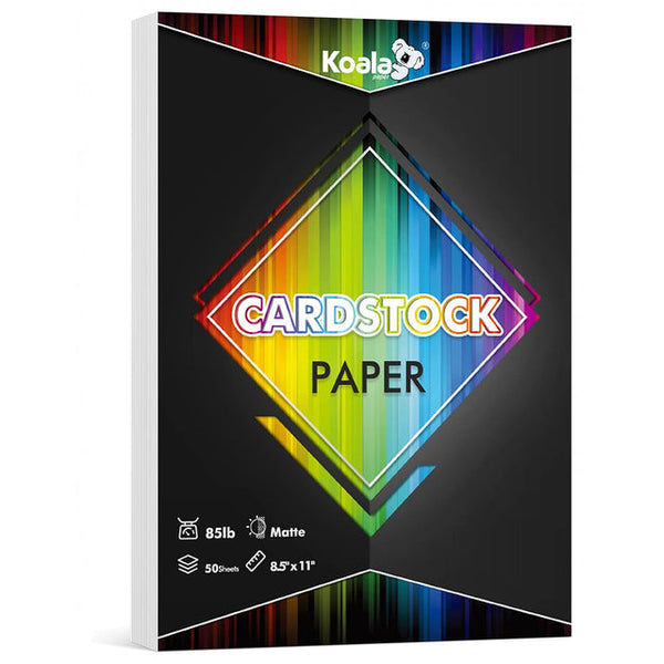 Matte White Cardstock Paper – 8.5x11", 61lb(230gsm), 100 Sheets for Inkjet Printers, DIY Cards & Crafts