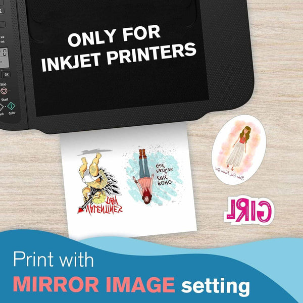 No Spray Need-Clear Waterslide Decal For Inkjet Printer 20 Sheets 8.5x11 Inches