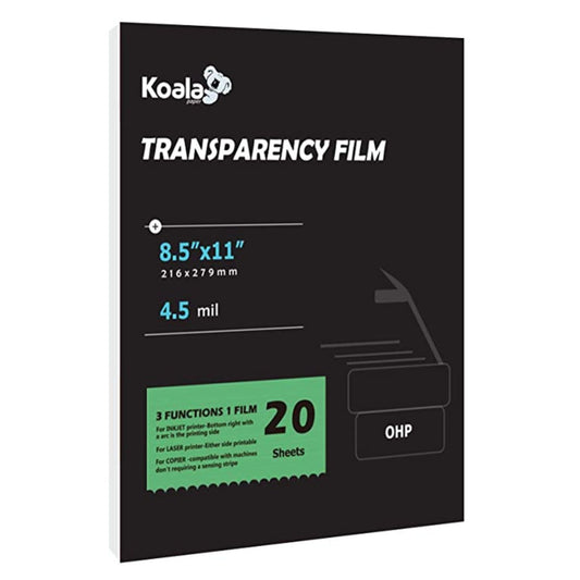 OHP Film Transparency Sheets for Inkjet & Laser Printers  A4 Size Smudge & Heat Resistant Dual