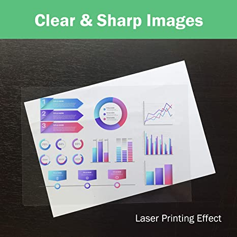 OHP Film Transparency Sheets for Inkjet & Laser Printers  A4 Size Smudge & Heat Resistant Dual