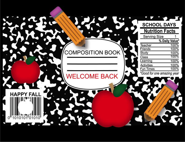 School Days Chip Bag Template