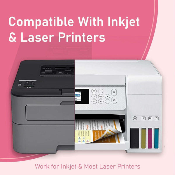 Stone City Printable Glossy Magnetic Sheets for Inkjet&Laser Printers 8.5x 11 Inches, 12 Sheets