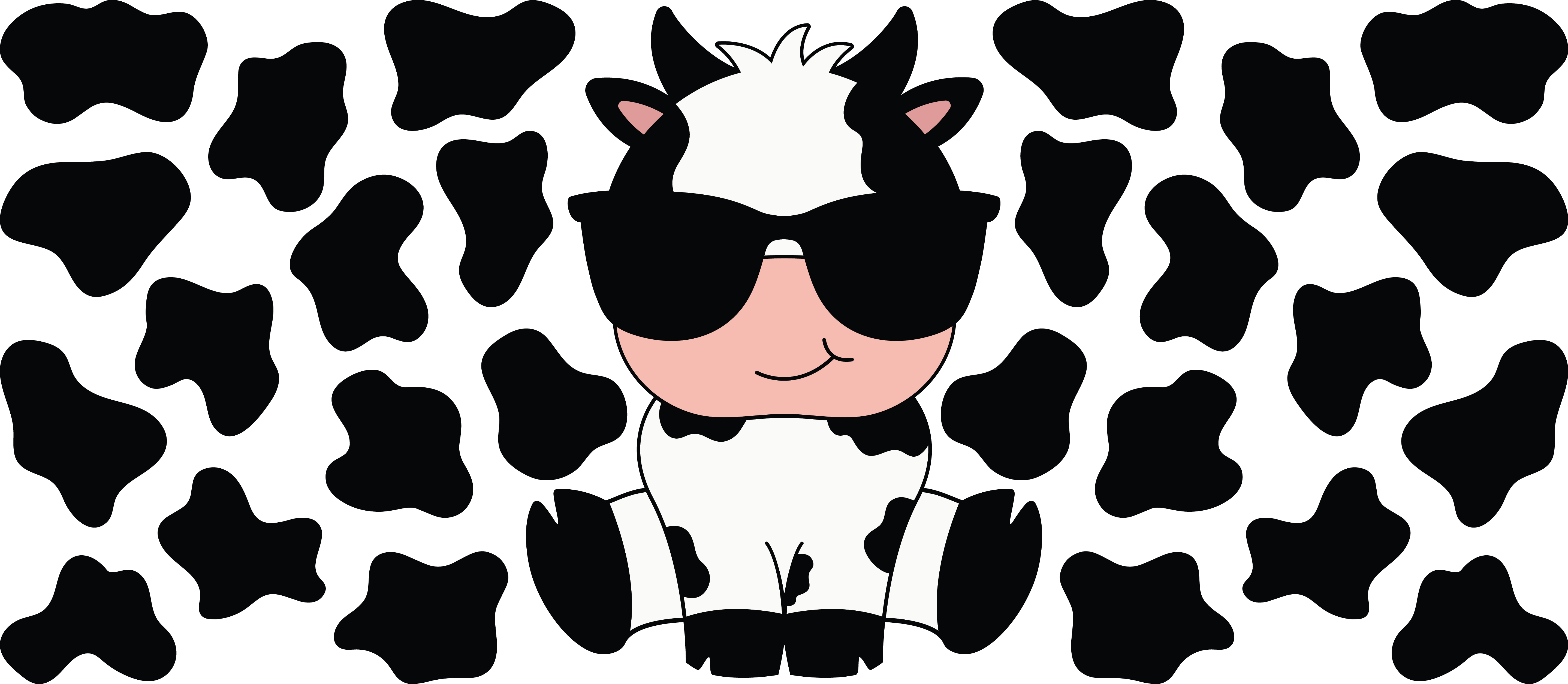 Sunglasses Baby Cow Face  Great for Glass Gup and Cup Wrap
