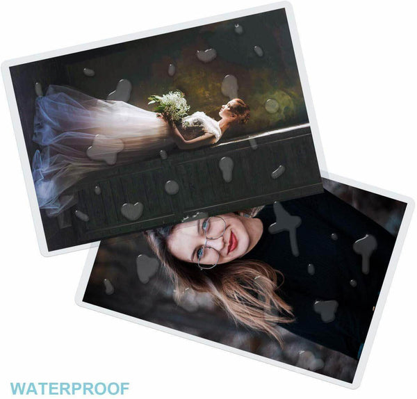 Thermal Laminating Pouches 11.5x17.5 showing waterproof protection for photos and documents, perfect for various projects.