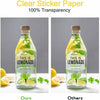 Waterproof  Clear Vinyl Sticker Paper for Laser Printer 20 Sheets