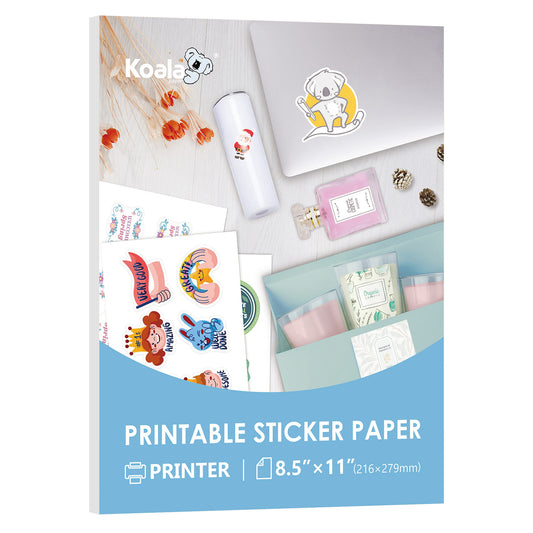 Waterproof  Glossy Vinyl Sticker Paper for Laser Printer 10 Sheets