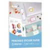 Waterproof  Glossy Vinyl Sticker Paper for Laser Printer 10 Sheets