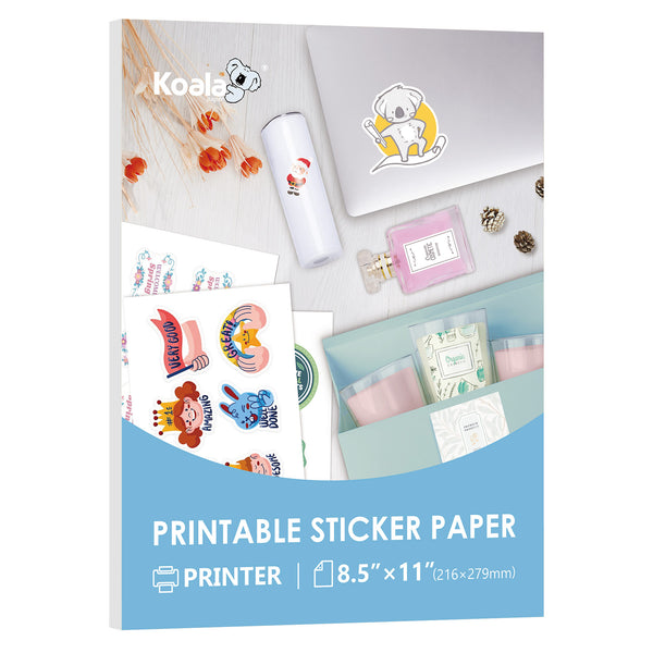 Waterproof  Glossy Vinyl Sticker Paper for Laser Printer 10 Sheets