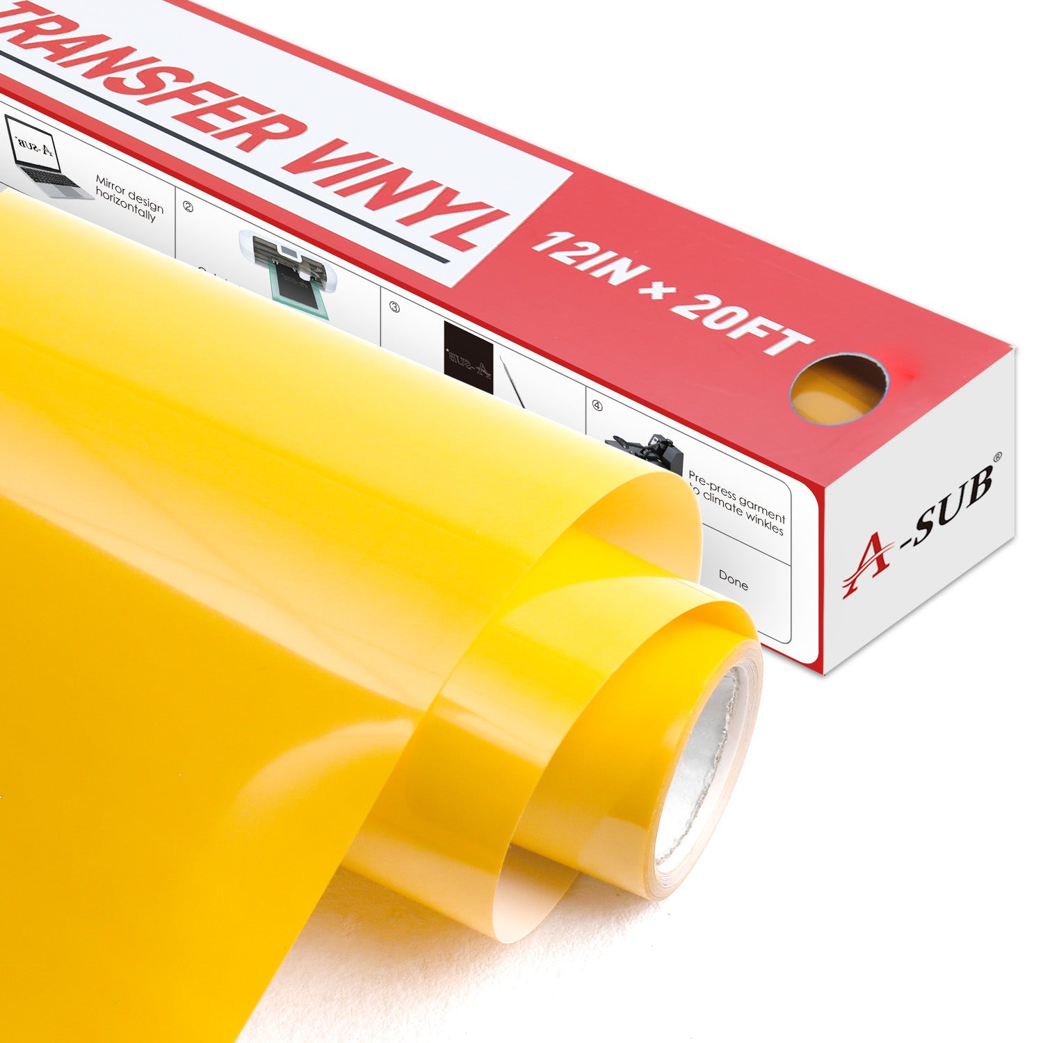 A-SUB  Basic Color Heat Transfer Vinyl Roll 12