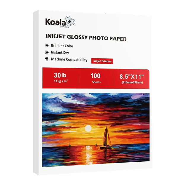 【Bundle Kit】Koala  Inkjet Glossy Photo Paper Bundle –3 Types (115/gsm/180gsm/260gsm Double-Sided) – 100 Sheets Each