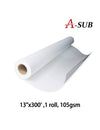 A-SUB 13"x300' Sublimation Paper 105gsm, Roll Size