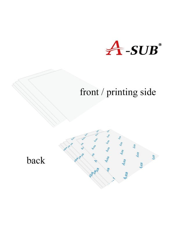 A-sub Inkjet Printable Iron on Heat Transfer Paper for Dark Fabrics, 20 Sheets 8.5x11 inch, Make Custom T Shirts, Totes, Bags