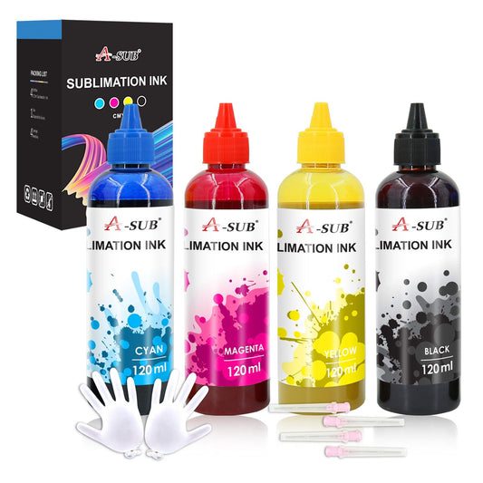A-SUB Sublimation Ink for Epson Inkjet Printer 4x120ML - A-SUB