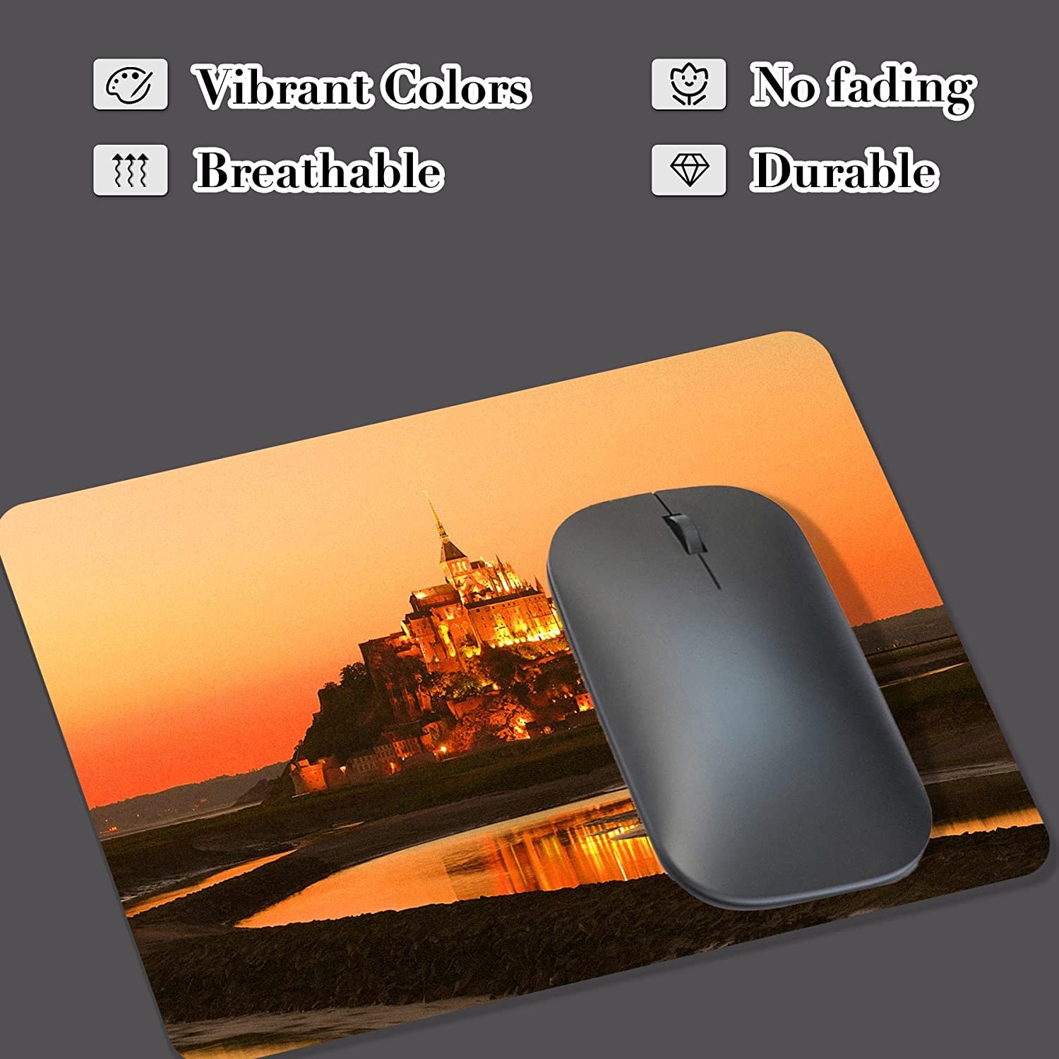 A-SUB Sublimation Mouse Pad Blank Rectangular Blanks 3mm Thick for Transfer Heat Press Printing Crafts 9.4x7.9x0.12 Inches White 11pc