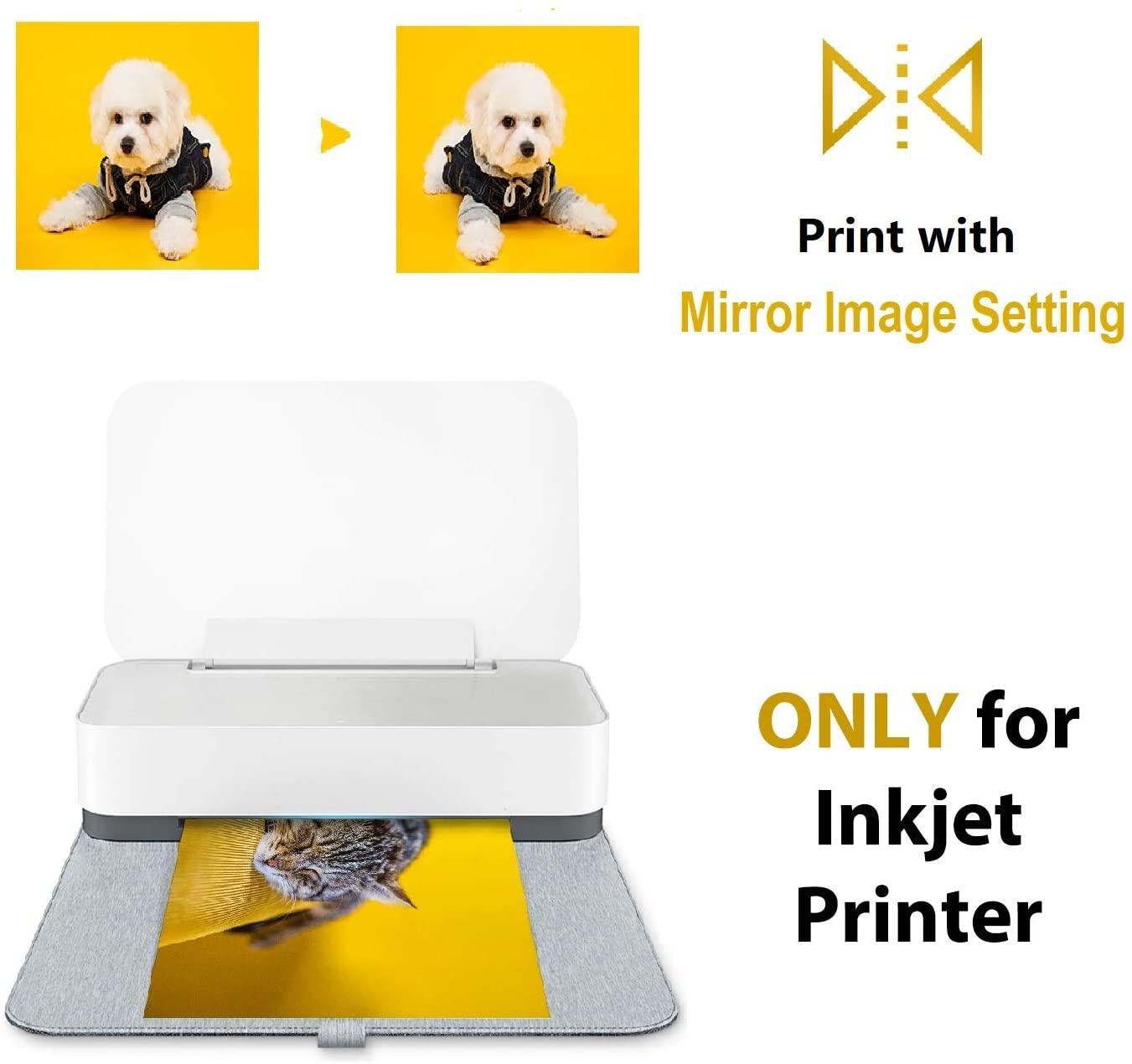 A-SUB 8.5''x11'' Light Fabric Transfer Paper 20 Sheets - A-SUB