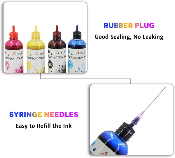 A-SUB Sublimation Ink for Epson Inkjet Printer  4x120ML