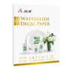 A-SUB  8.5"x11" Laser Watersilde Decal Paper Clear 25 Sheets