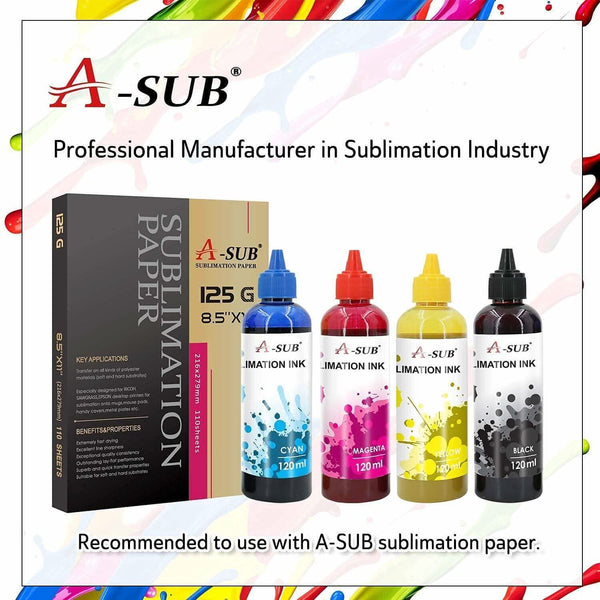 Sub Ink Pen sublimation ink for Epson printer - A-SUB 4x120ML Pack