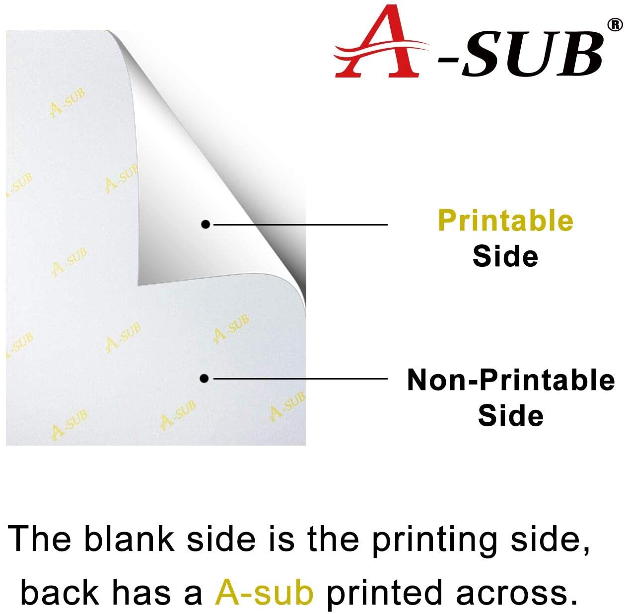 A-Sub  8.5'' x 14'' Sublimation Paper 120gsm, 110 Sheets