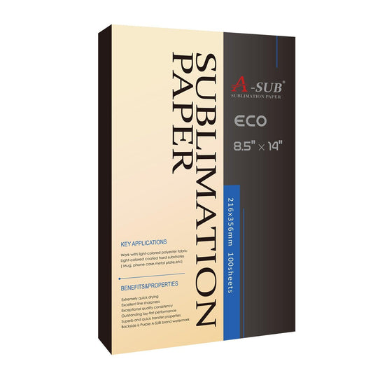 A-SUB 8.5"x14" ECO Sublimation paper 100sheets - A-SUB