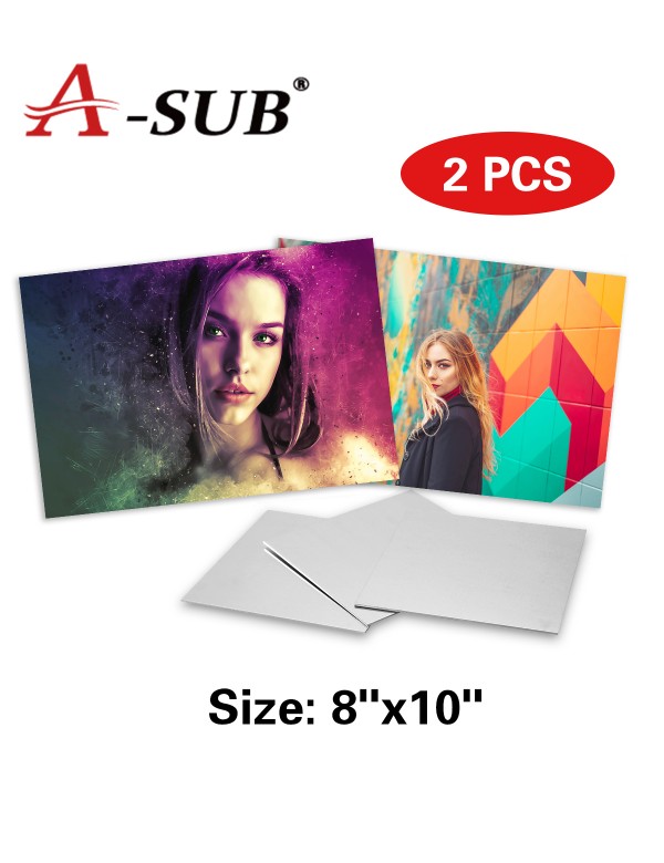 A-SUB HD Sublimation Aluminum Photo Panels 8" x 10" 2 Pack