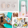 Variety of creative products including mugs, a thermos, and accessories showcasing unique designs and vibrant colors.